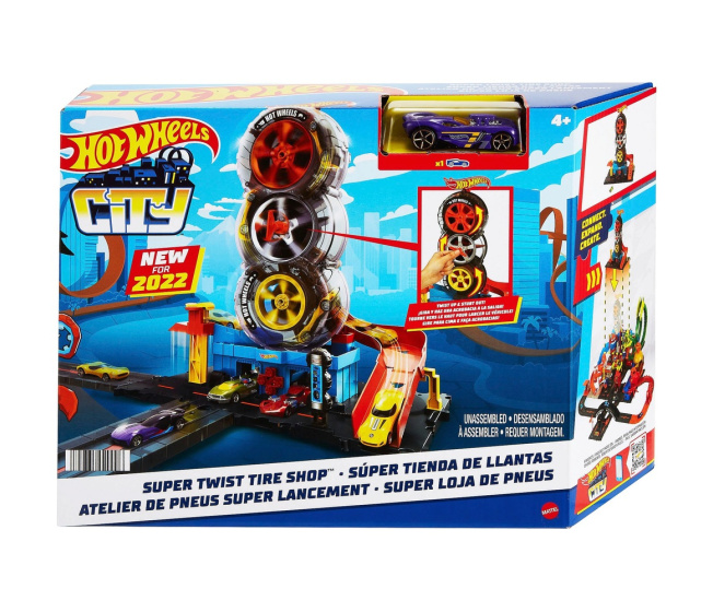 Hot Wheels City- Dráha Super Twist Tire Shop