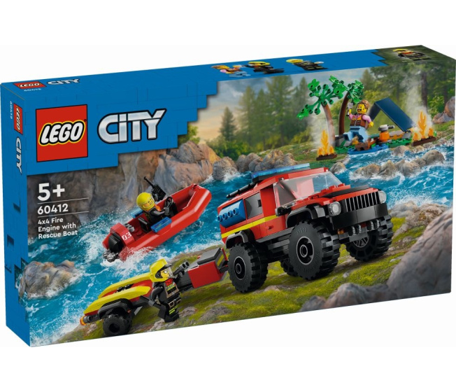 60412 Lego City – Hasičské auto 4x4 a záchranný čln