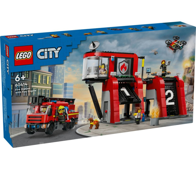 60414 Lego City – Hasičská stanica s hasičským vozidlom