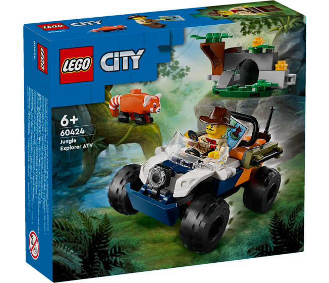 60424 Lego City – Štvorkolka na prieskum džungle – misia panda červená