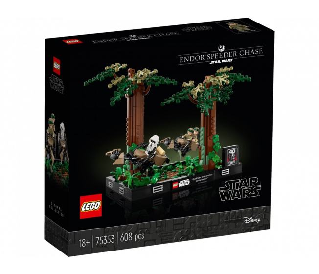 75353 Lego Star Wars-Naháňačka Spídrov na planéte Endor-Dioráma