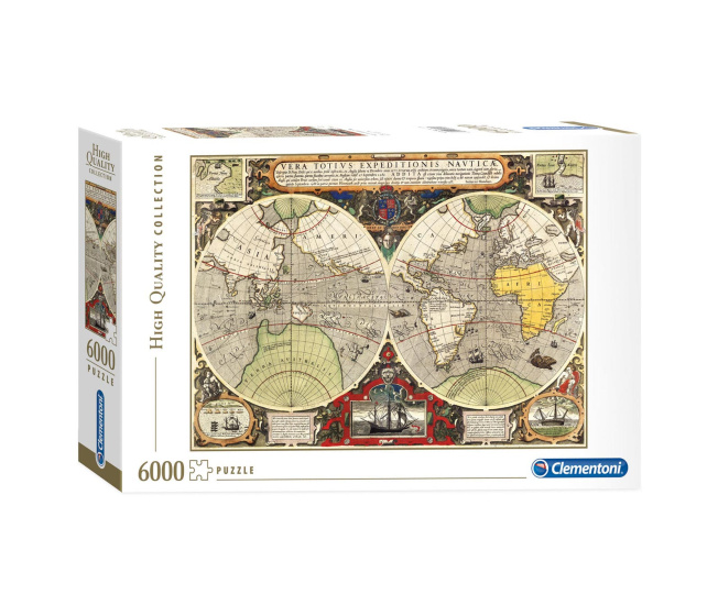 Puzzle 6000 – Starožitná námorná mapa sveta