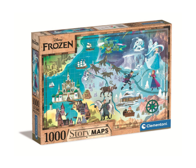 Puzzle 1000 – Frozen mapa príbehu