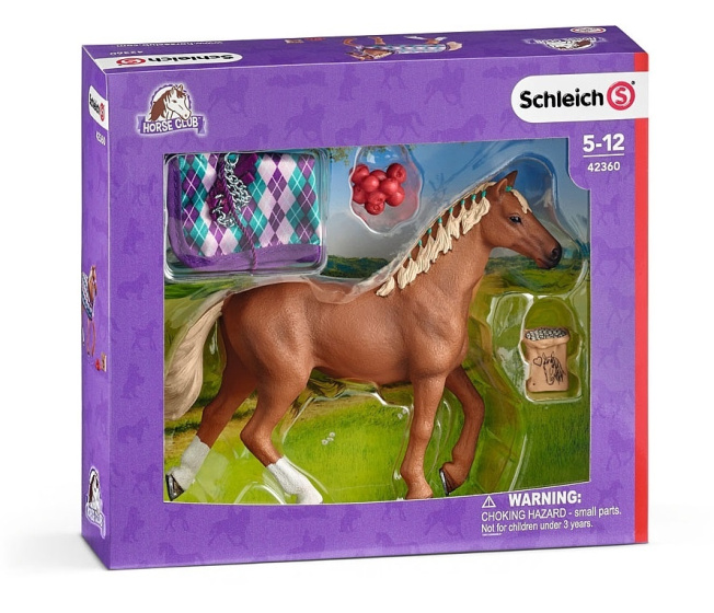 Schleich - Anglický plnokrvník s doplnkami 42360