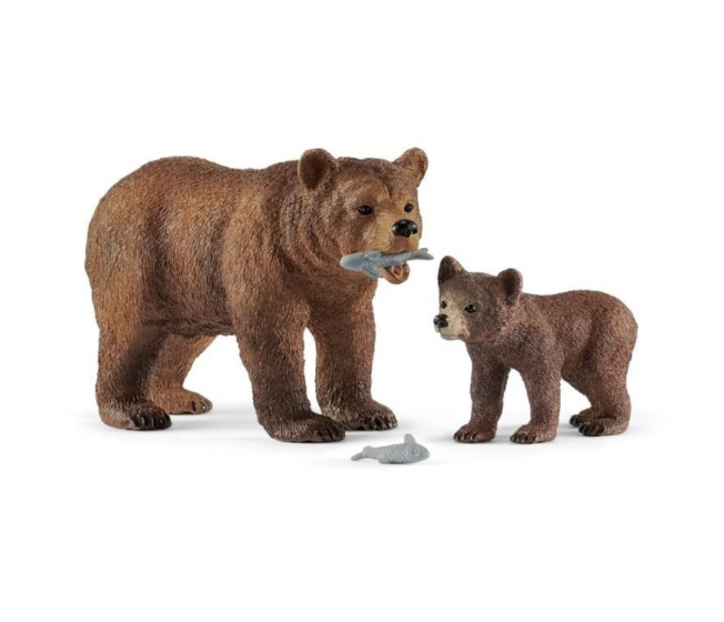 Schleich - Medvedica grizzly s mláďaťom 42473