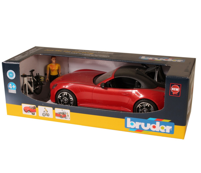 Bruder – Roadster aute s cyklistkou