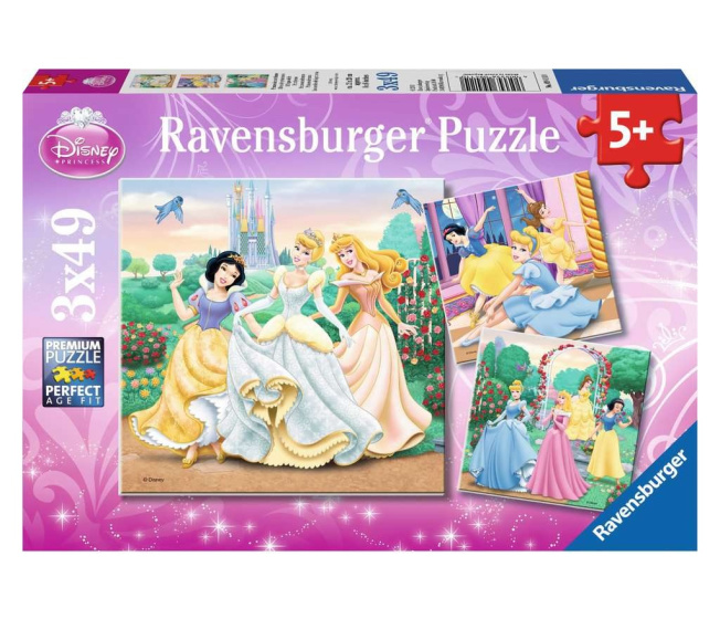 Puzzle Disney princezné 3v1