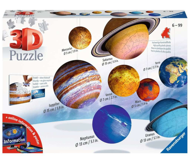 3D Puzzle 522 – Planéty