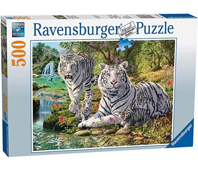 Puzzle 500 – Biele tigre