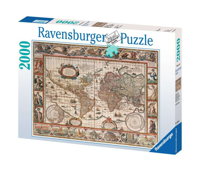 Puzzle 2000 – Mapa sveta z roku 1650