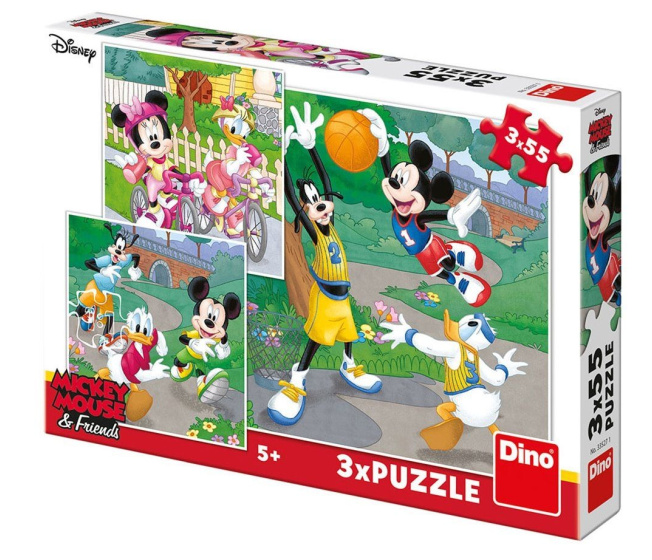 Puzzle 3 x 55 – Mickey Mouse a priatelia