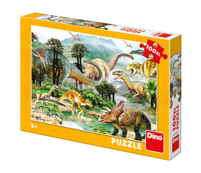 Puzzle 100 XL – Život dinosaurov