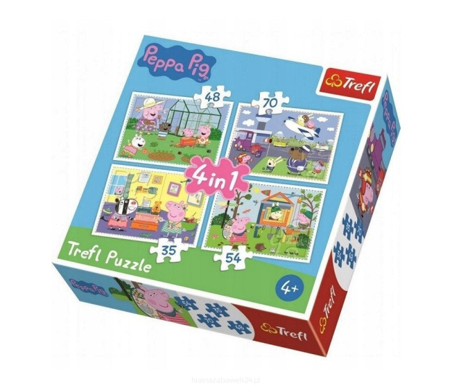 Puzzle 4 v 1 – Peppa Pig