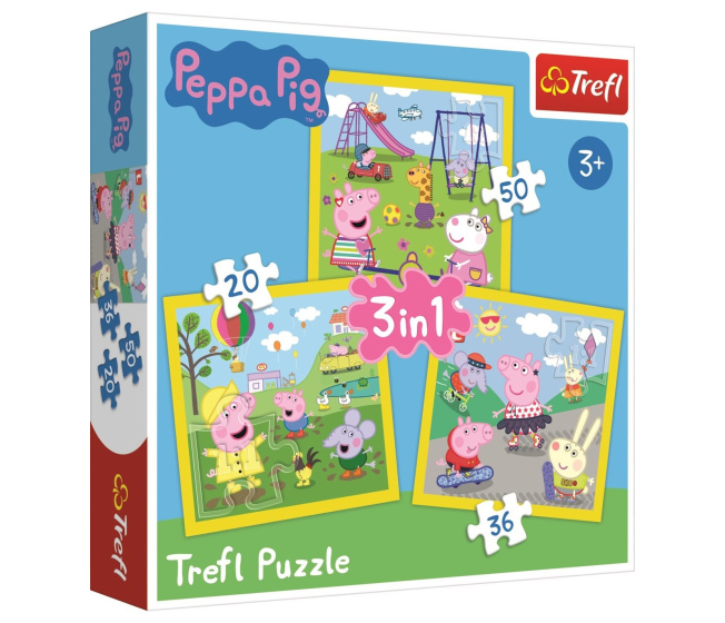 Puzzle 3 v 1 – Peppa Pig