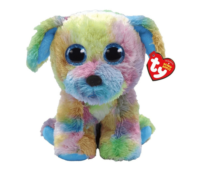 TY Beanie Babies – Plyšový psík dúhový 16 cm