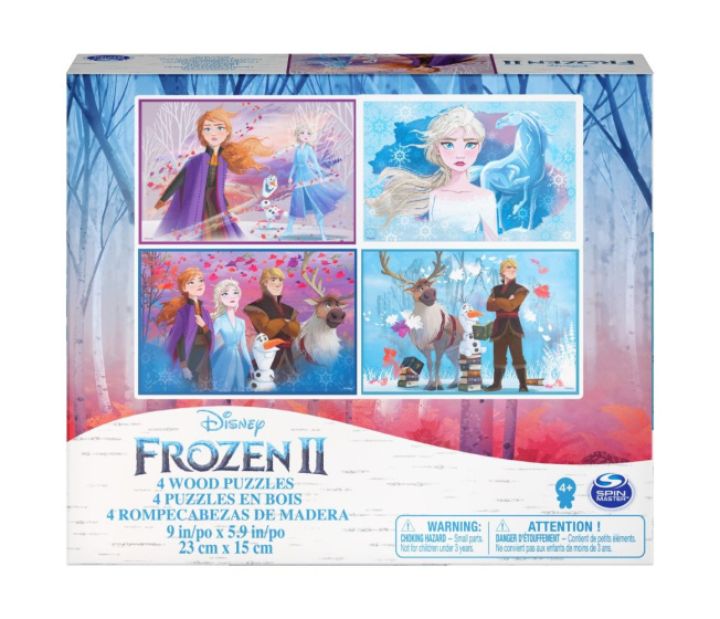 Drevené puzzle 4v1 - Frozen 2