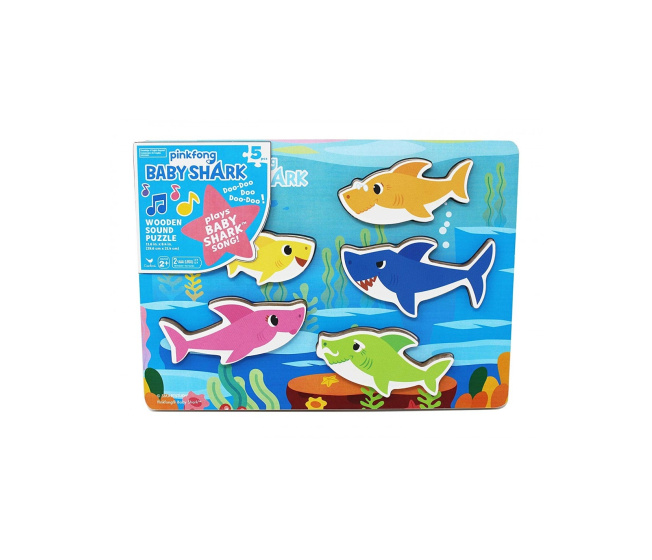 Baby Shark- Drevené puzzle