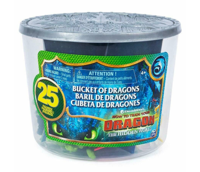 Dragons - Figúrky vedierko 25 ks