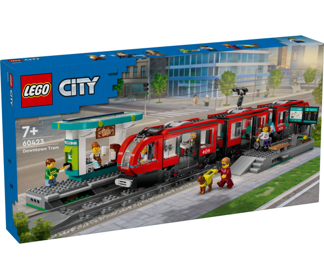 60423 Lego City – Električka a zastávka v centre mesta