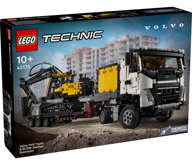 42175 Lego Technic – Nákladné auto Volvo FMX a elektrický bager EC230