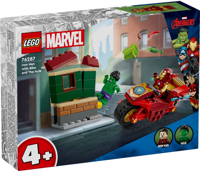 76287 Lego Marvel – Iron Man s motorkou a Hulk