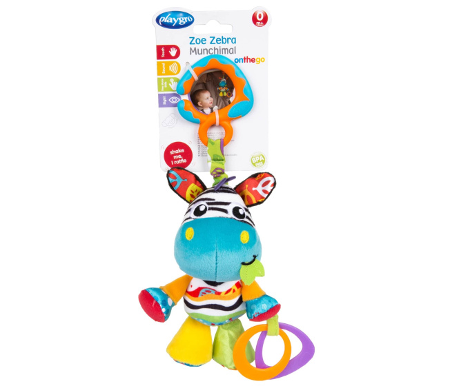 Playgro – Závesná zebra s hryzadlami