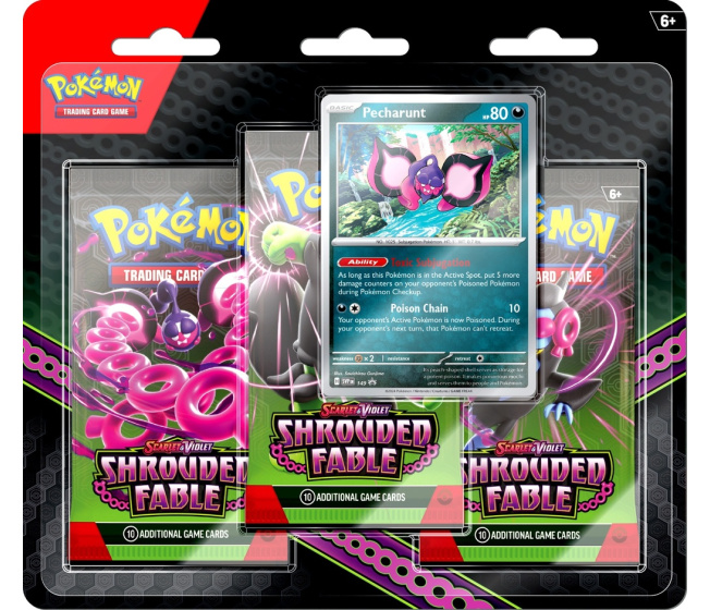 Pokémon TCG: Scarlet & Violet Shrouded Fable – 3 Blister Booster